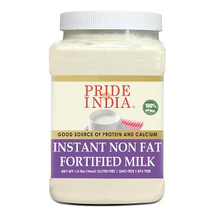 PRIDE OF INDIA Instant Fortified Non-Fat Dry Milk Powder PACK of 1 - 16 Oz - 1 of 2