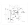 Vynxaria Transitional 2-Drawer Bedside Table - Light Golden Brown, 16"D x 24"W x 26"H, Solid Wood, Brushed Nickel Pulls - 4 of 4