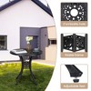 WhizMax 30.25" Round Cast Aluminum Patio Bistro Table, Bistro Table with Umbrella Hole, Outdoor Side Table for Porch, Backyard, Balcony, Black - 4 of 4