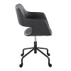 TiramisuBest Black PU Leather Contemporary Adjustable Office Chair with Cushioned Seat, Open Back, 360¡ã Swivel - 2 of 4