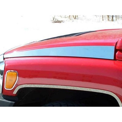 QAA is Compatible with 2006-2009 Hummer H3 2 Piece Stainless Hood Accent Trim HV46302