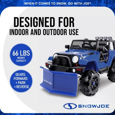 Blue 24-Volt Kids Ride-On SUV with Snow Plow and Remote