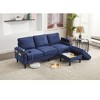 NicBex L-Shaped Sectional Sofa with Storage Ottoman,USB Port and 2 Cup Holders for Living Room,Apartment,Office - 2 of 4
