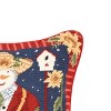 C&F Home Sunflower Snowman Needlepoint Pillow, 14" x 14" - 2 of 3