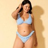 Women's Ruffle Waist Eyelet Low-Rise Extra High Leg Extra Cheeky Bikini Bottom - Wild Fable™ - 4 of 4