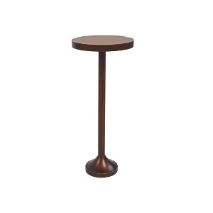 JIONJOY Small Round End Table with Metal Base for Living Room, Bedroom, or Entryway - 1 of 3