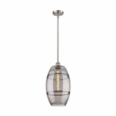 Vaz - 1 Light Stem Hung Mini Pendant In Industrial Style-18.5 Inches Tall and 10 Inches Wide