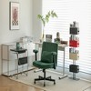 TopComfy Task and Office Chairs Ergonomic Breathable Linen Armrests Swivel Recline For Home Office Creative Work Meditation, Green, 25.98"*23.6"*11.8" - 3 of 4