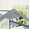 Double Twin House-Style Floor Bed with Fence and Guardrails - 4 of 4