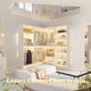 Aheaplus Corner Wardrobe Organizer System with Adjustable Shelves, Closet System with Hanging Rods - 3 of 4