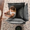 Modern Oversized Upholstered Chenille Accent Armchair,Curved Embraced Shape Single Sofa,Comfy Lounge Chair for Living Room Bedroom-Coolbibila - 3 of 4