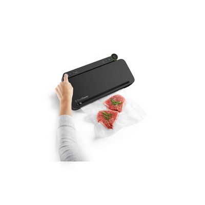 Black Stainless Steel Multi-Use Vacuum Sealer with Roll Storage