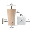Unique Bargains Solid Round Wood Sofa Couch Chair Table Desk Closet Cabinet Replacement Legs Set of 5 3" - 4 of 4