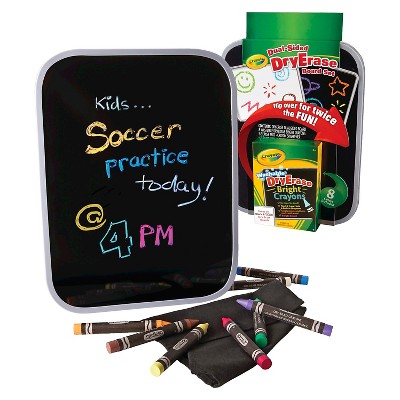 Crayola Dual Sided Dry Erase Board Set with Dry Erase Crayons 8ct