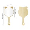 Unique Bargains Cartoon Ears Handheld Mirror Wood Color 1 Pc - 2 of 3