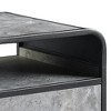 Royal Hampton 22 Inch Modern Wood End Table, 1 Drawer, Metal Handles, Gray , Black - 4 of 4