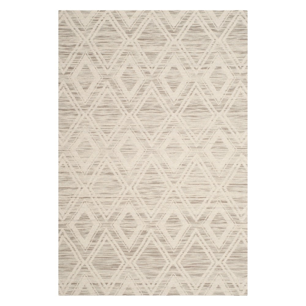 4'x6' Geometric Area Rug Light Brown/Ivory - Safavieh