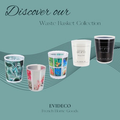 Tropical Paradise Decorative Plastic Waste Basket – 4.5L
