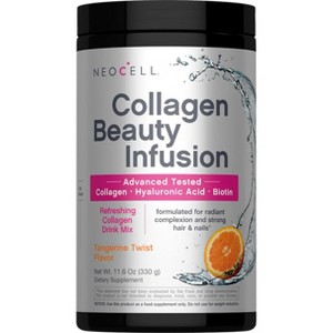 NeoCell Beauty Infusion Collagen Powder | Collagen Type 1 and 3 | Hyaluronic Acid and Biotin | 11.64 Ounces | Tangerine Twist Flavor - 1 of 2