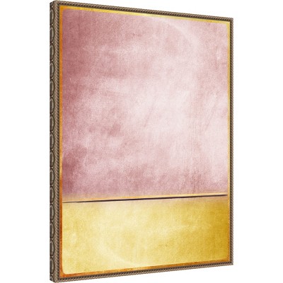 Pink and Yellow Abstract Beaded Framed Canvas Wall Art, 23 x 30