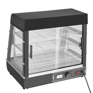 VEVOR 3-Tier Commercial Food Warmer Display, 1200W Food Display Warmer with Light, Adjustable Shelf and Temperature Display, Steam Heating, 111L - 1 of 4