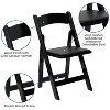 Emma and Oliver 4 Pack Wood Folding Chair with Vinyl Padded Seat - image 4 of 4