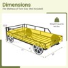 Costway Twin Car-Shaped Metal Bed Frame with Wheels Decorations Safety Guardrails - 3 of 4