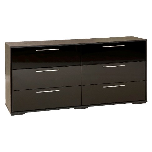 Mikka Horizontal Dresser Black Oak South Shore Target