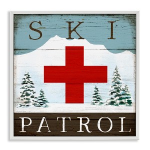 Stupell Industries Ski Patrol Rustic Cabin Sign, 24" x 24" - 1 of 4