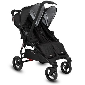 Valco Baby Slim Twin Double Stroller, Lightweight & Capable of Fitting Through Standard Doors, Features Extended Canopy & One-Handed Fold - Black - 1 of 4