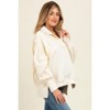 Pinkblush Cream Snap Button Pullover Henley Maternity Sweatshirt - 3 of 4