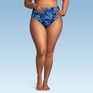 Lands' End Women's Seamed High Waisted Bikini Bottoms - 1 of 3