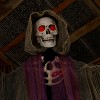 Morris Costumes 6 ft Light-Up Hanging Skeletal Reaper in Gray Robes - Purple - 3 of 3