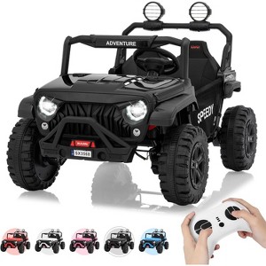 2 Seater Ride on Car for Kids, 24V Ride on Toy, Fast 4.97MPH Truck, 4WD Kids Electric Vehicles with Remote Control, Spring Suspension - 1 of 4