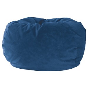 Gold Medal Micro-Fiber Suede Bean Bag Chair - Blue