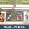 Acekool 33"x22"x9" Drop-In Stainless Steel Kitchen Sink, Top Mount Single Bowl with Pull-Down Faucet & Accessories, Black - 3 of 4