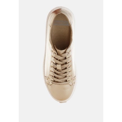 Женские кроссовки Rag & Co Womens Cincinati Metallic Pleather Chunky Sneakers 5 — фото 4