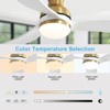 52 Inch High CFM Ceiling Fan with Lights 3 Wood Blades Smart Ceiling Fan with Remote and App Controls ETL Quiet DC Motor 6 Speed Timing - 3 of 4