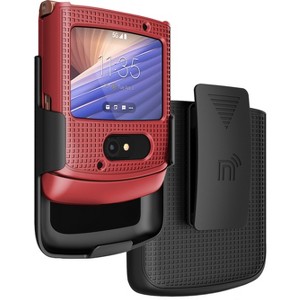 Nakedcellphone Slim Case and Belt Clip Holster Combo for Motorola RAZR 5G Phone (XT2071, 2020) - 1 of 4