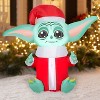 Gemmy Christmas Inflatable Grogu™ in Santa Suit, 4.5 ft Tall, Multi - 2 of 4