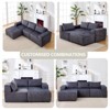 PAGED Modular Sectional Sofa, L-Shape Upholstered Cloud Couch with Deep Seats & High-Elasticity Sponge for Living Room, Home Office - 2 of 4