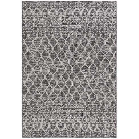 Courtyard Cy8798 Power Loomed Indoor/outdoor Area Rug - Black/grey - 6 ...