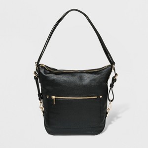 Convertible Backpack Hobo Handbag - A New Day Black, Women