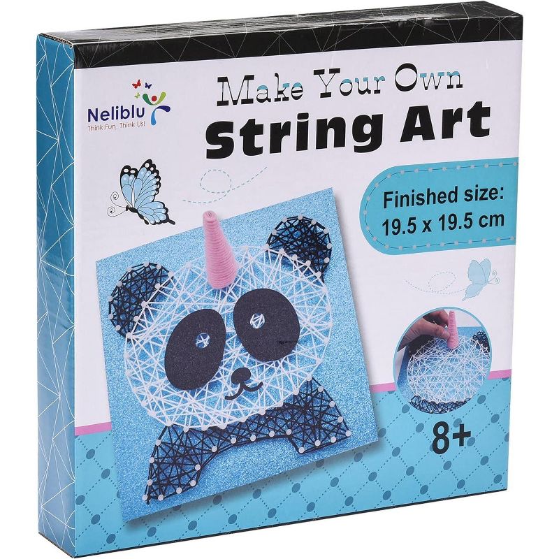 Neliblu DIY String Art Craft Kit for Kids - Panda, 1 of 4