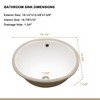 SEVOBAL Bathroom Sinks Oval Undermount Ceramic Basin Modern Overflow Design for Home and Office, White, 20.08"*17.32"*11.42" - 2 of 4