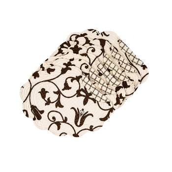 C&F Home Seraphina Brown Oval Placemat Set6