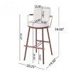 Industrial Bar Stools Set of 2 with Upholstered Seat & Gold Metal Armrest, 29.5" Seat Height for Kitchen Island-3irtyhousy - 4 of 4