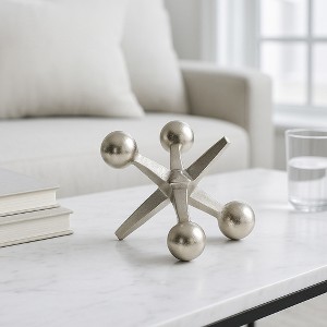 Sagebrook Home Metal Jacks Abstract Sculpture for Room, Bedroom or Office Decor, Aluminum - 1 of 4