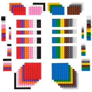 Strictly Briks Classic Bricks Set, 12 Colors, 1008 Pieces Building Bricks with 12" Collapsible Organizer Bin - 1 of 4