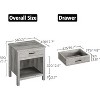 Farmhouse Nightstand Set of 2, Modern End Table with Storage Drawer, Wood Night Stand Side Table for Bedroom Living Room Nursery Office - 3 of 4
